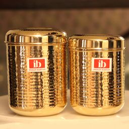 Indian Bartan Brass Dabba Container - 1000 ml-image-72