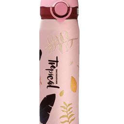 FunBlast Stainless Steel Vacuum Water Bottle with Flip Top Lid Pink - 420 ml-image-3