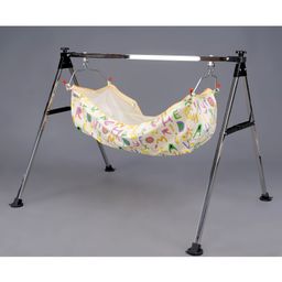 JIN Semi foldable Baby Cradle with Sturdy and Heavy Square Frame ( Print of cloth may Vary )-10