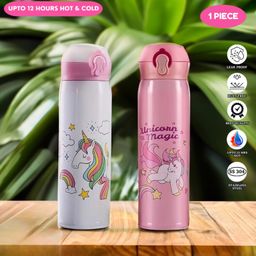 Puchku unicorn flask bottle for kids school girls (Pack of 1, Random Design - 500 ml-image-70