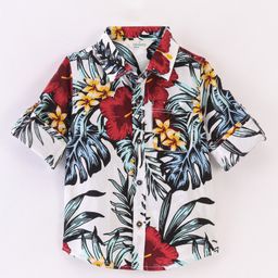 INFINITY Full Sleeves Floral Printed Shirt - Multi Colour-image-25
