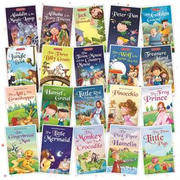 Set of 20 Classic Tales & Bedtime Story Books -English Short Stories - Pinocchio,Three Little Pigs, Aladdin, Alibaba, Jungle Book & Others-7