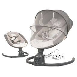 Baybee Automatic Electric Swing Cradle for New Born Baby with Adjustable Swing Speed - Grey-23