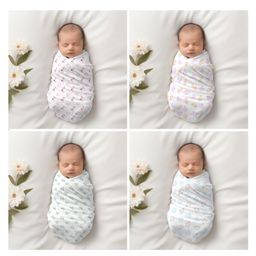 Carerio 100% Mulmul Baby Swaddle Set, Pack of 4, Printed Breathable & Anti Allergic Swaddle Wrap for New Born Baby-18