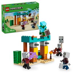 LEGO Minecraft The Illager Desert Patrol Gaming Kit for Kids 105 Pieces - 21267-21