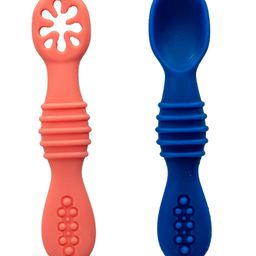 Adore SILICA - The Trainer Silicon Weaning Feeding Spoon Set- Pack of 2 ( Magenta+Blue)-image-61