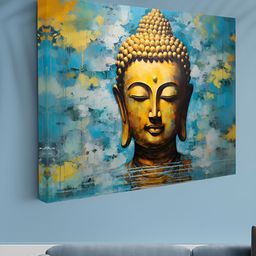 Aura Yellow & Blue 1 Piece Canvas Other Wall Paintings-image-55