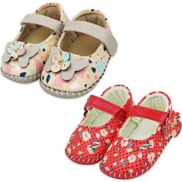 Neska Moda 6 To 12 Months Baby Girls Belly Shoe 2 Pair Set Partywear Floral Velcro Sandal Booties-picture-23