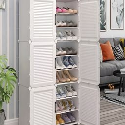 Sasimo White Set of 1 Water Resistant Shoes Organiser Organisers-24