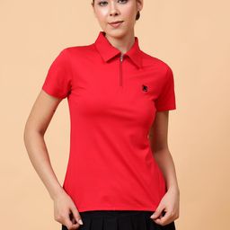 Fitkin Women Polo Collar Anti Odour Pockets T-shirt-image-57