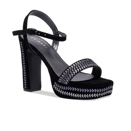 ERIDANI Embellished Open Toe Platform Heels image 1