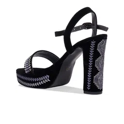 ERIDANI Embellished Open Toe Platform Heels image 2