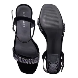 ERIDANI Embellished Open Toe Platform Heels image 4
