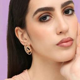 Sohi Gold Plated Designer Party Stud Earrings-29