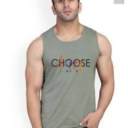 SLOWLORIS Pack Of 2 Printed Combed Cotton Gym Vests VSL26 CMB(CHS LGTGREEN)(KEEP BLACKGREY-image-36