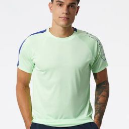 New Balance Mint Green Comfort Fit Printed Sports T-Shirt-image-4