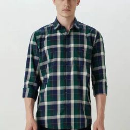 Louis Philippe Multicolored Cotton Slim Fit Checks Shirt-image-16