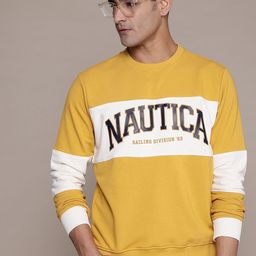Nautica Striped Typo Print Sweatshirt-image-39