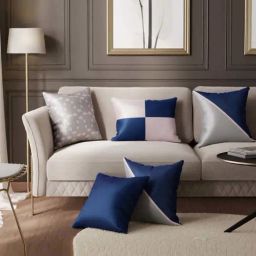 Stoa Paris Twilight Tones Navy 300 TC Polyester Cushion Covers - Set of 5-image-69