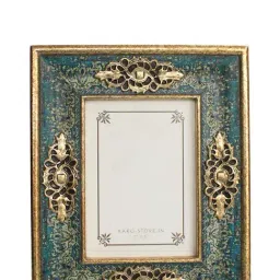 Karo Amrapali Blue & Gold Wooden Photoframe - Set of 1-19