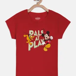 Mickey & Friends Printed Tshirt For Kids Girls-image-77