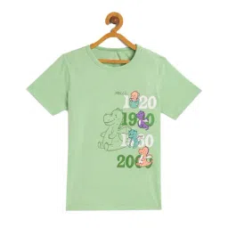 LADORE Kids Light Green Printed T-Shirt-image-64