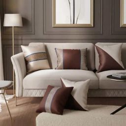 Stoa Paris Oasis Urbaine Brown 300 TC Polyester Cushion Covers - Set of 5-image-1