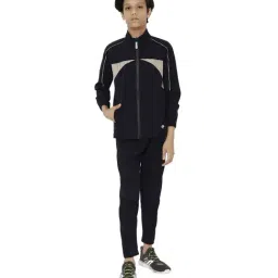 Chimprala Kids Navy Color Block Jacket with Trackpants-image-79