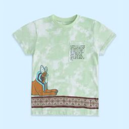 Pantaloons Junior Green & White Cotton Printed T-Shirt-picture-35