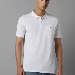 Louis Philippe Jeans White Cotton Slim Fit Polo T-Shirt-picture-23