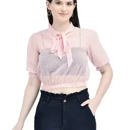 Eavan Pink Self Design Top-picture-6