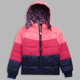Elle Kids Pink Color Block Pattern Jacket-image-49
