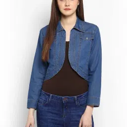 StyleStone Blue Crop Shrug-image-65