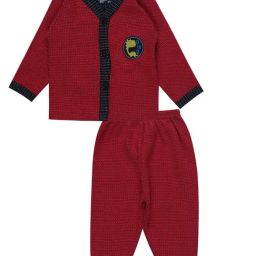 Bodycare Kids Red Printed Full Sleeves Thermal Top Set-image-81