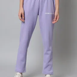 GRIFFEL Purple Printed Track Pants-image-3
