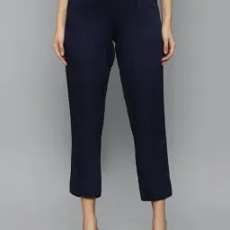 Allen Solly Navy Regular Fit Trousers-image-15