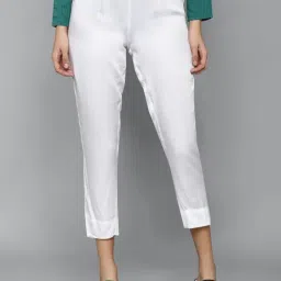 Allen Solly White Regular Fit Trousers-image-67