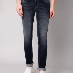 Cantabil Blue Cotton Regular Fit Jeans-image-48