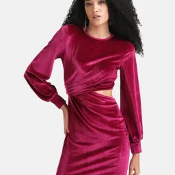 Kazo Fuchsia Bodycon Dress-picture-15