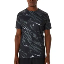Asics Black Regular Fit Printed Sports T-Shirt-image-73