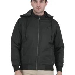 Monte Carlo Dark Olive Regular Fit Check Hooded Jacket-26