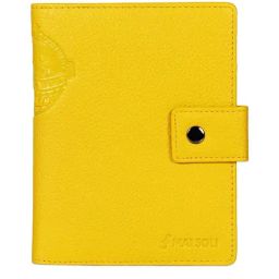 Mai Soli Gypsy Yellow Formal Leather Passport Wallet for Unisex-43