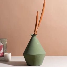 Nestroots Elegant Sage Green Steel  Metal Vase-image-6