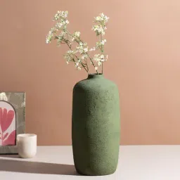 Nestroots Sophisticated Sage Green Steel  Metallic Vase-image-42