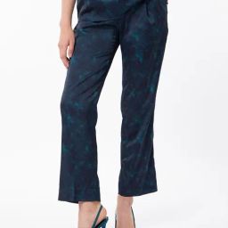 RAREISM Blue Polyester Printed Trousers-image-36