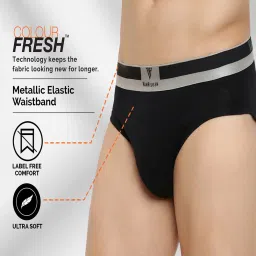 Van Heusen Regular Fit Colour Fresh Ultra Soft Solid Briefs - Quite Shade image 5