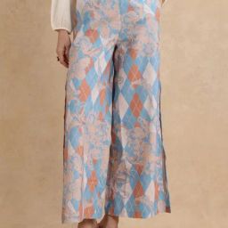 RAREISM Multi Cotton Blend Printed Trousers-image-29