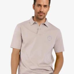 Rare Rabbit Beige Oversized Solid Polo T-Shirt-image-95