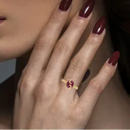 C. Krishniah Chetty Group Opulent Ruby Swirl Gold Ring image 3