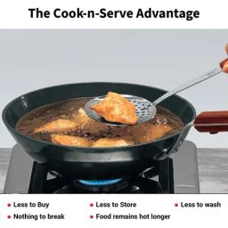 Hawkins Black Hard Anodised 26.7 cm Non-Toxic Dal Fry Pan (2.5 L) - Set of 1 image 2